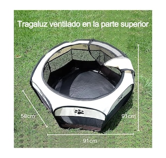 Foto 3 | Casa Corral Belug Portátil 91cm Para Mascotas Perro Área De Juego Gris