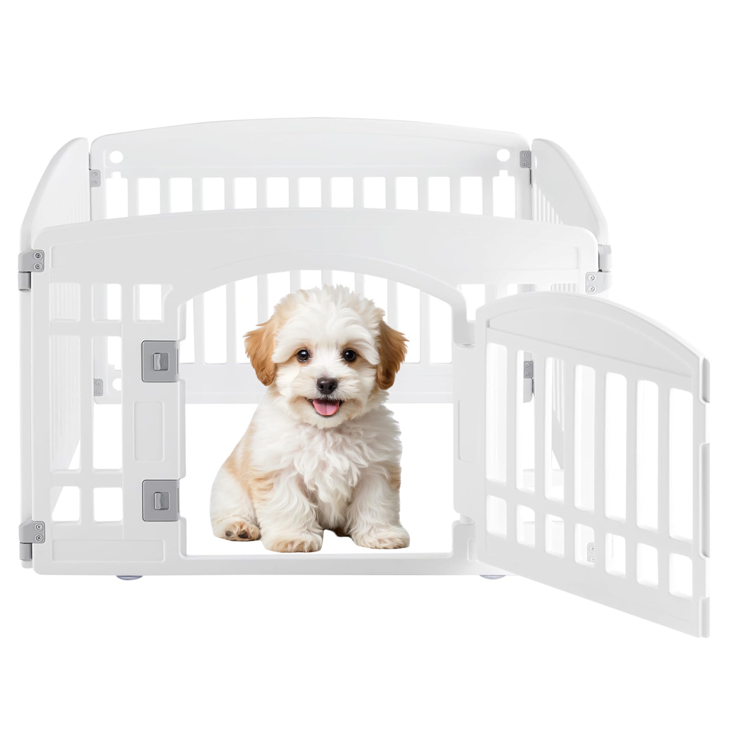 Foto 2 pulgar | Parque Infantil Para Perros Simple Deluxe De Plástico De 4 Paneles Con Puerta, 35 X 35 X 60 Cm - Venta Internacional.