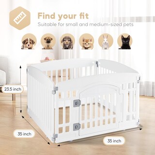 Foto 7 | Parque Infantil Para Perros Simple Deluxe De Plástico De 4 Paneles Con Puerta, 35 X 35 X 60 Cm - Venta Internacional.
