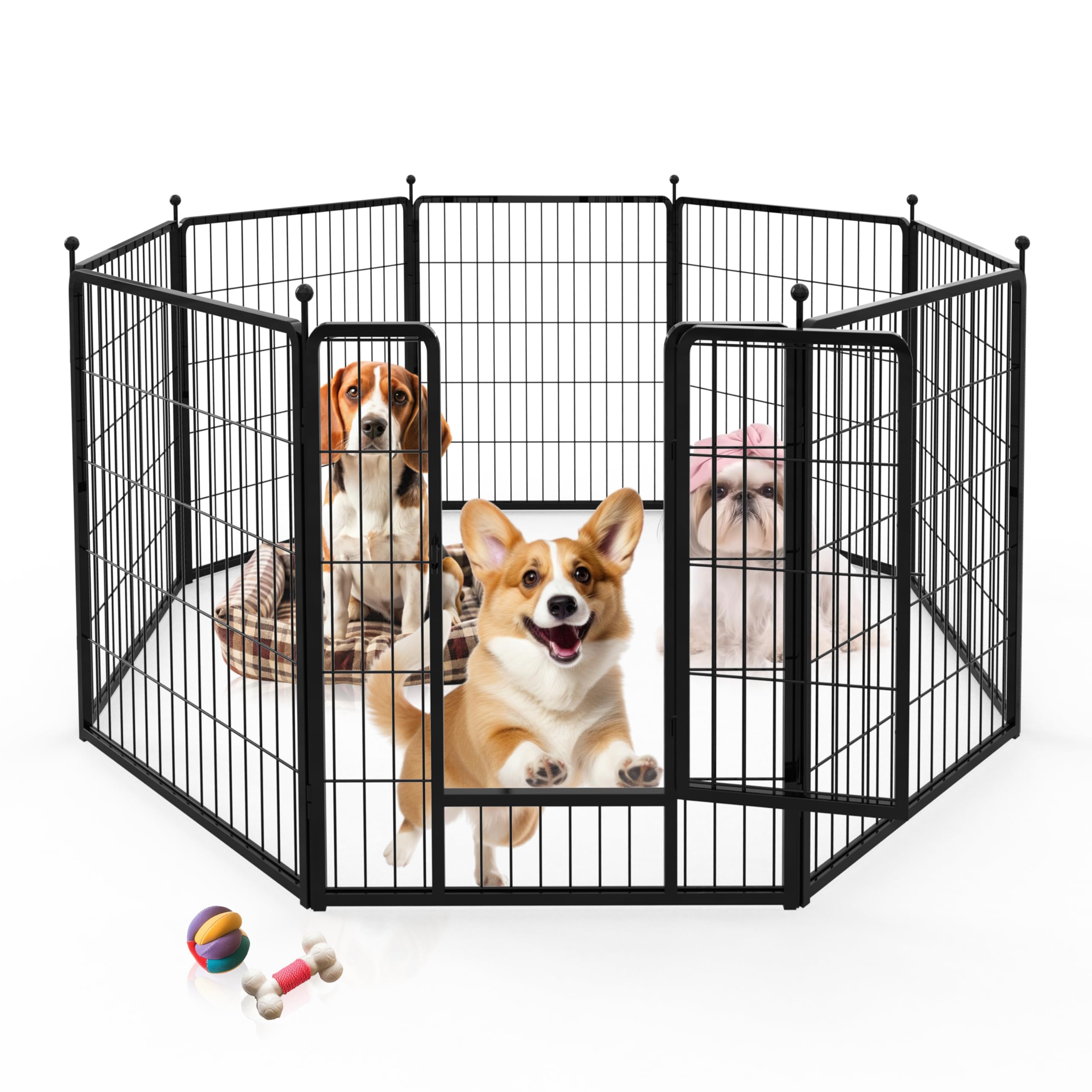 Foto 2 pulgar | Parque Infantil Para Perros Simple Deluxe, 80 Cm, 8 Paneles, Interior/exterior, Negro - Venta Internacional.