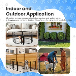 Foto 7 | Parque Infantil Para Perros Simple Deluxe, 80 Cm, 8 Paneles, Interior/exterior, Negro - Venta Internacional.