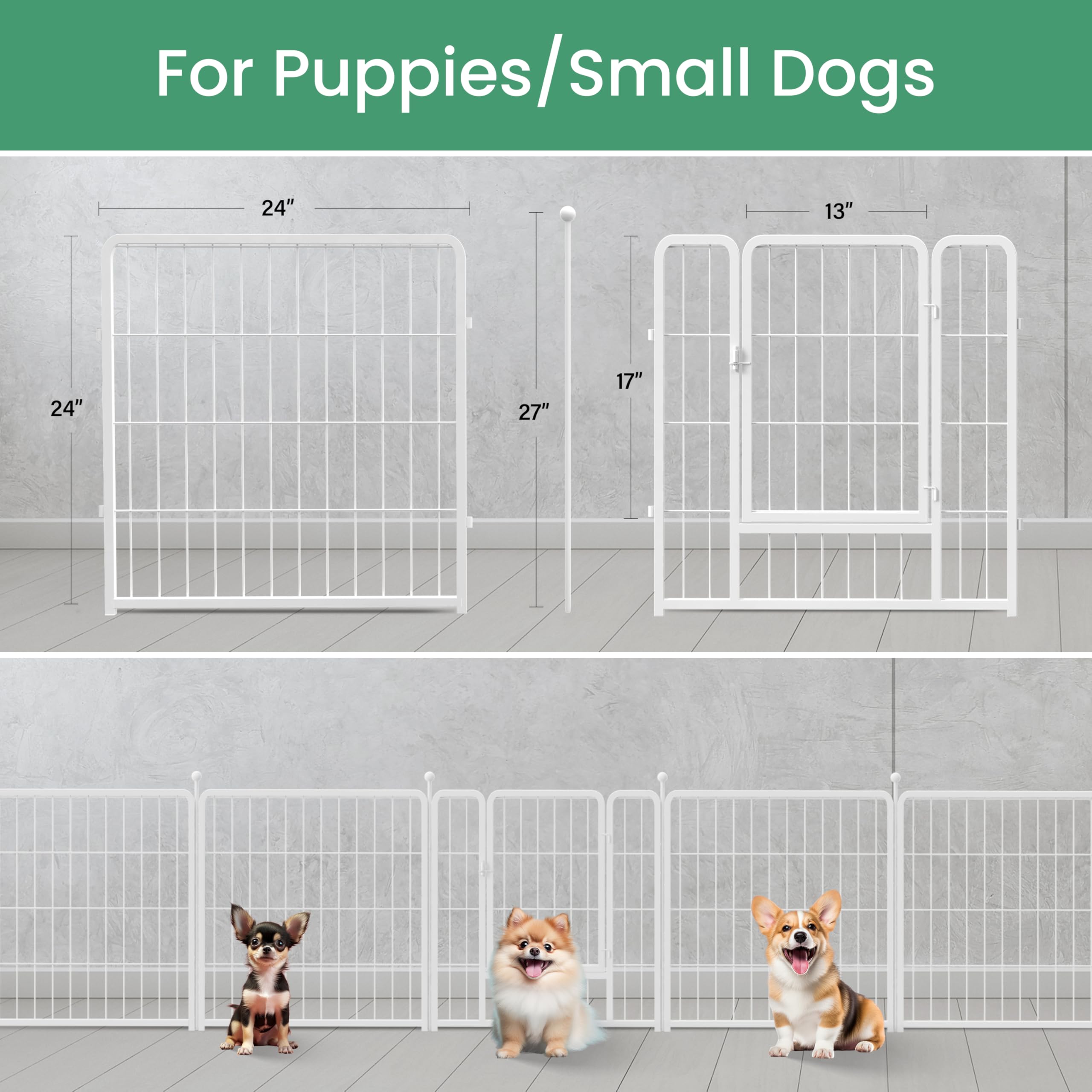 Foto 5 pulgar | Parque Infantil Para Perros Simple Deluxe, 24 Cm De Altura, 16 Paneles, Antioxidante - Venta Internacional.