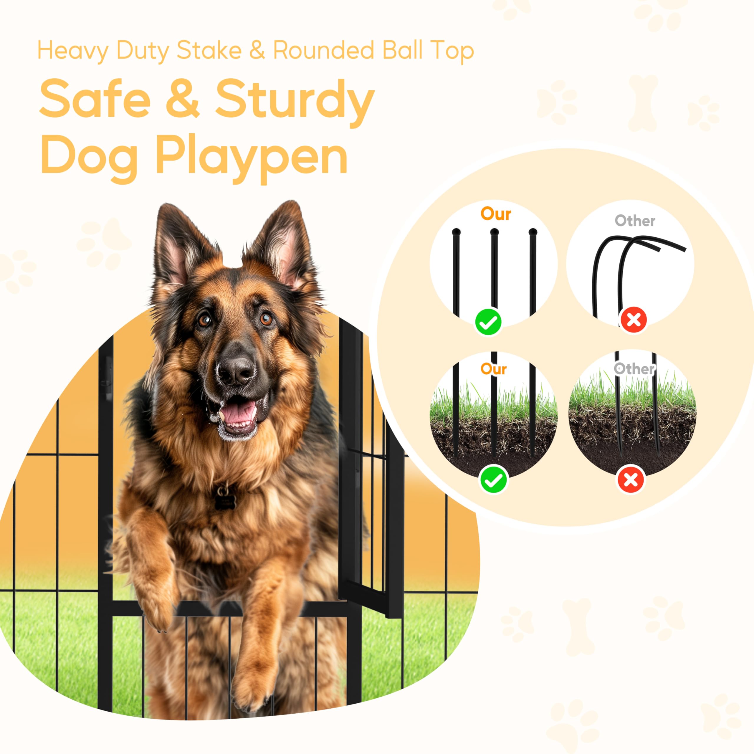 Foto 6 pulgar | Parque Infantil Para Perros Simple Deluxe, 8 Paneles, 24 Cm De Altura, Negro - Venta Internacional.
