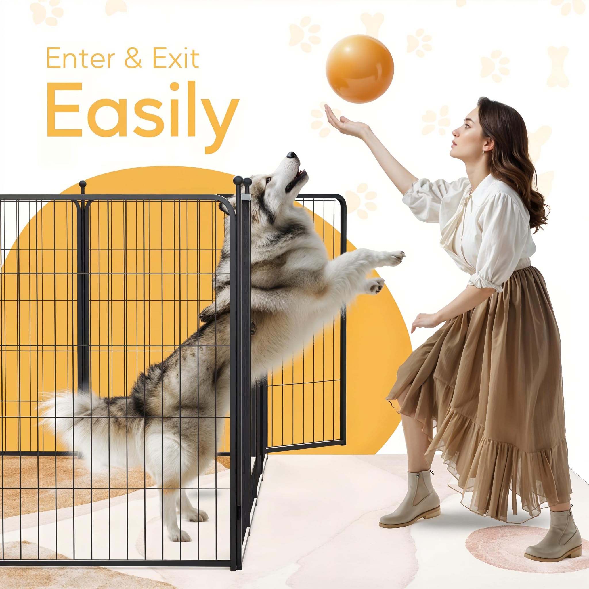 Foto 6 | Parque Infantil Para Perros Simple Deluxe, 8 Paneles, 24 Cm De Altura, Negro - Venta Internacional.