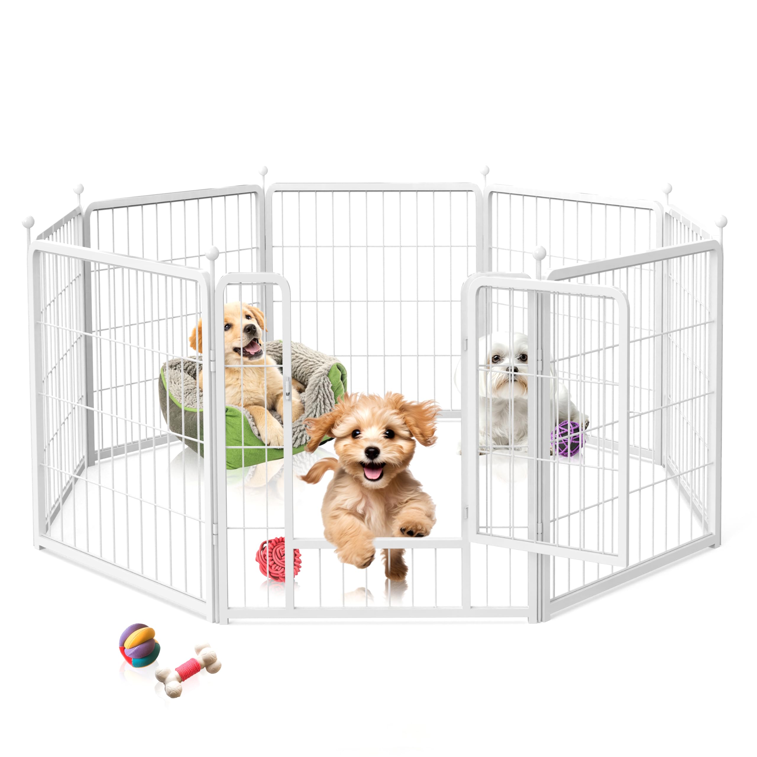 Foto 2 pulgar | Parque Infantil Para Perros Simple Deluxe, 60 Cm, 8 Paneles, Interior/exterior, Blanco - Venta Internacional.