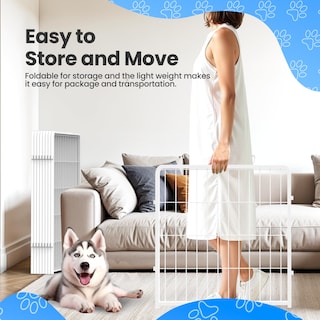 Foto 6 | Parque Infantil Para Perros Simple Deluxe, 60 Cm, 8 Paneles, Interior/exterior, Blanco - Venta Internacional.