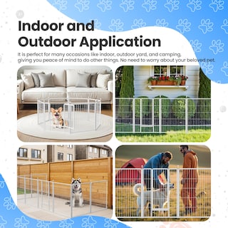 Foto 7 | Parque Infantil Para Perros Simple Deluxe, 60 Cm, 8 Paneles, Interior/exterior, Blanco - Venta Internacional.