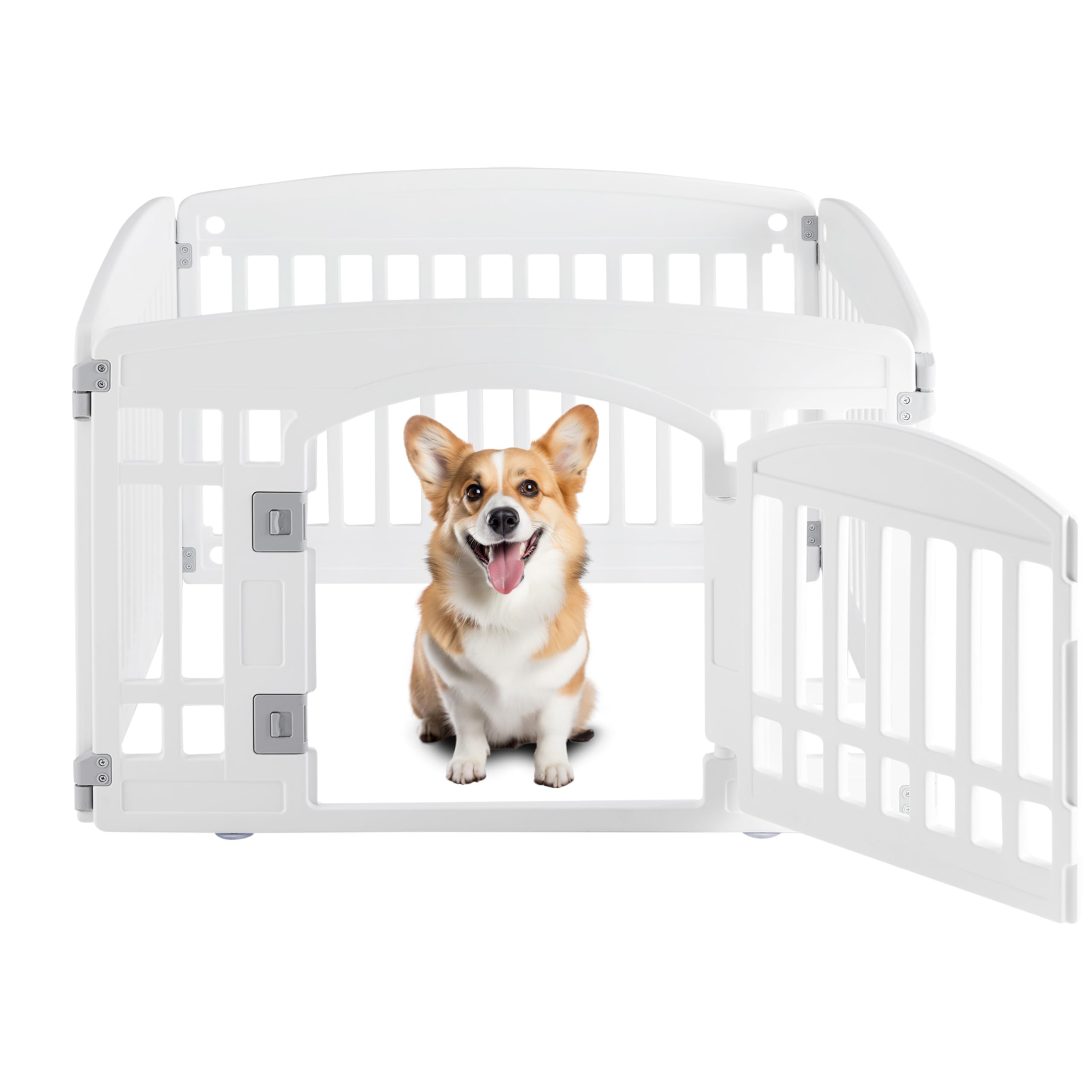 Foto 2 pulgar | Parque Infantil Para Perros Simple Deluxe, 24 Ejercicios, 4 Paneles Con Puerta, Blanco - Venta Internacional.