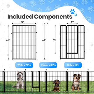 Foto 3 | Valla Para Perros Dog Playpen Simple Deluxe De 1 M Para Interiores Y Exteriores - Venta Internacional.