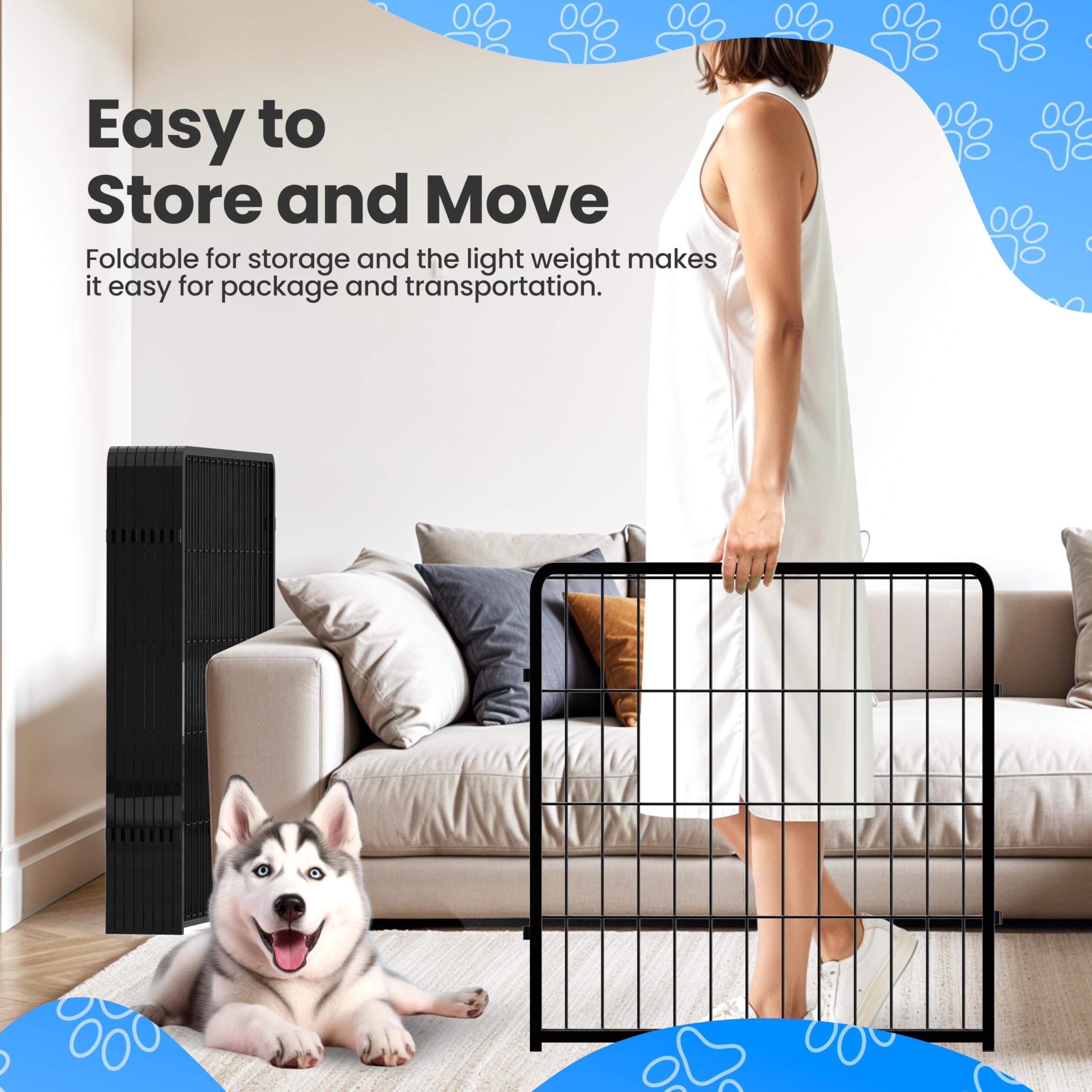 Foto 6 | Valla Para Perros Dog Playpen Simple Deluxe De 1 M Para Interiores Y Exteriores - Venta Internacional.