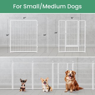 Foto 4 | Parque Infantil Para Perros Simple Deluxe, 32 Cm De Altura, 8 Paneles, Antioxidante - Venta Internacional.