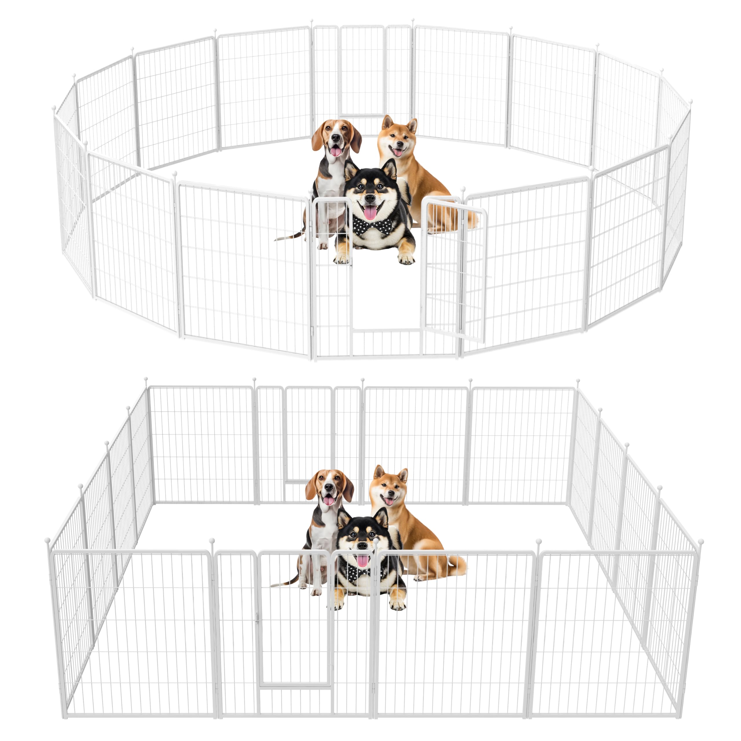 Foto 2 pulgar | Parque Infantil Para Perros Simple Deluxe, 16 Paneles, 32 Cm De Altura, Blanco - Venta Internacional.