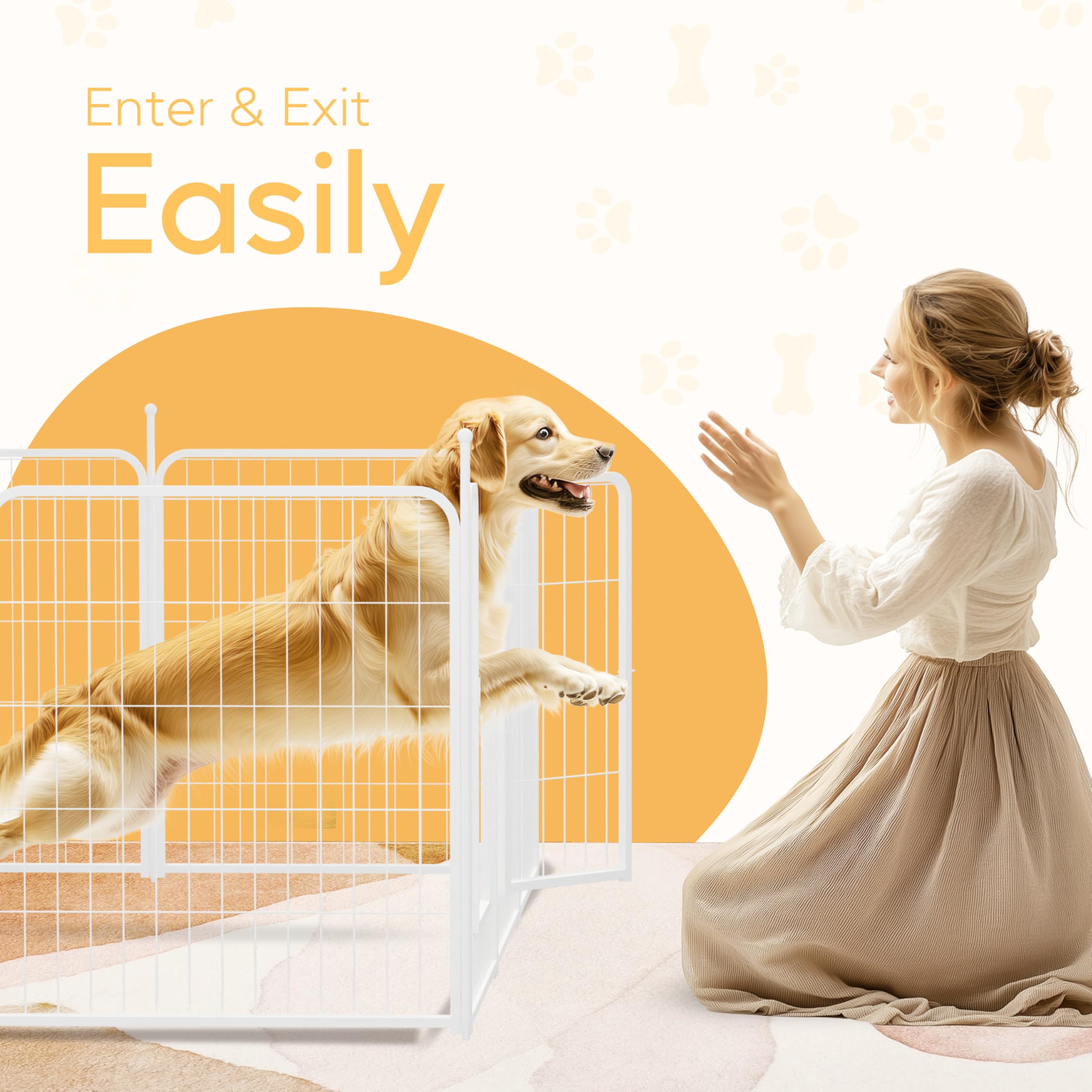 Foto 4 | Parque Infantil Para Perros Simple Deluxe, 16 Paneles, 32 Cm De Altura, Blanco - Venta Internacional.