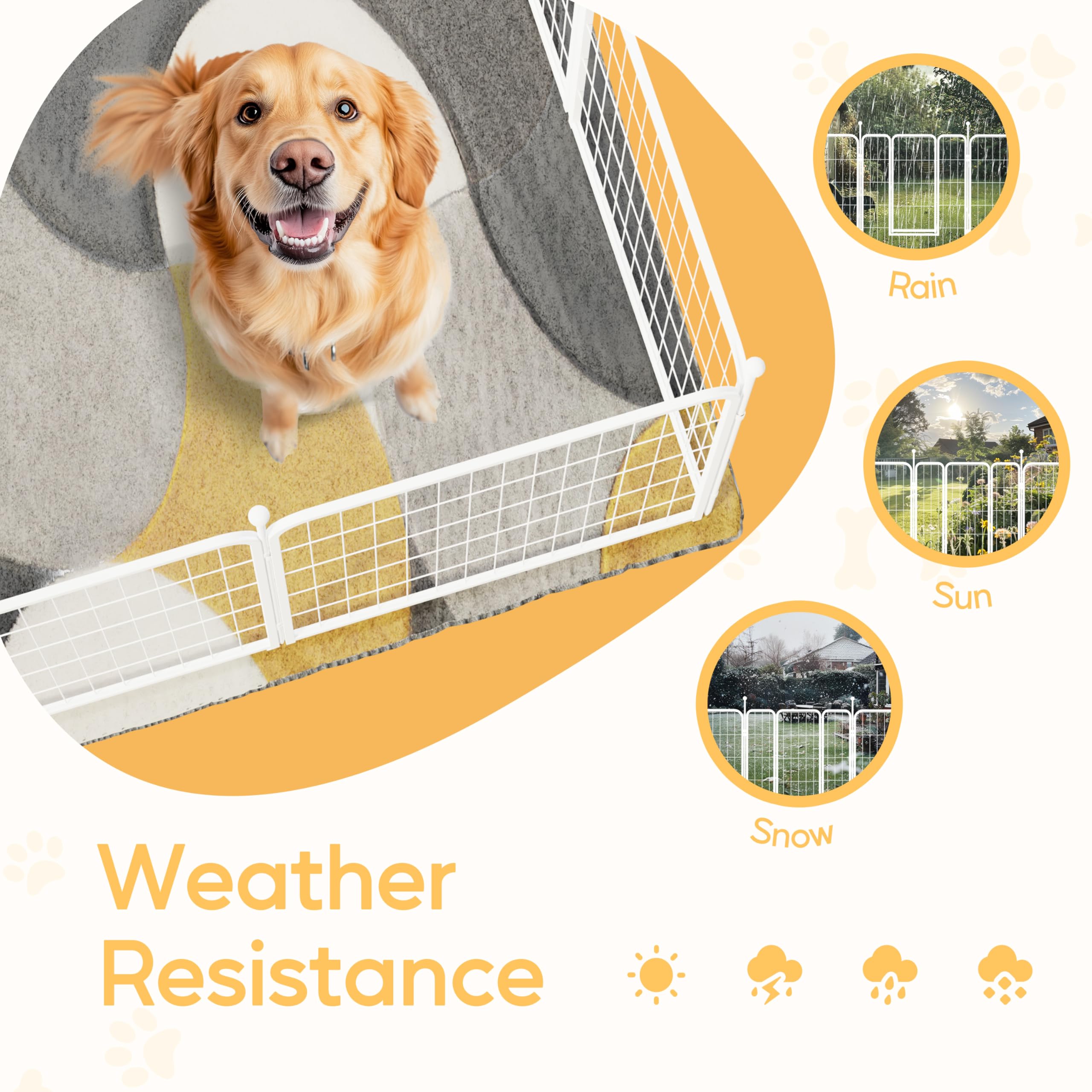 Foto 6 | Parque Infantil Para Perros Simple Deluxe, 16 Paneles, 32 Cm De Altura, Blanco - Venta Internacional.