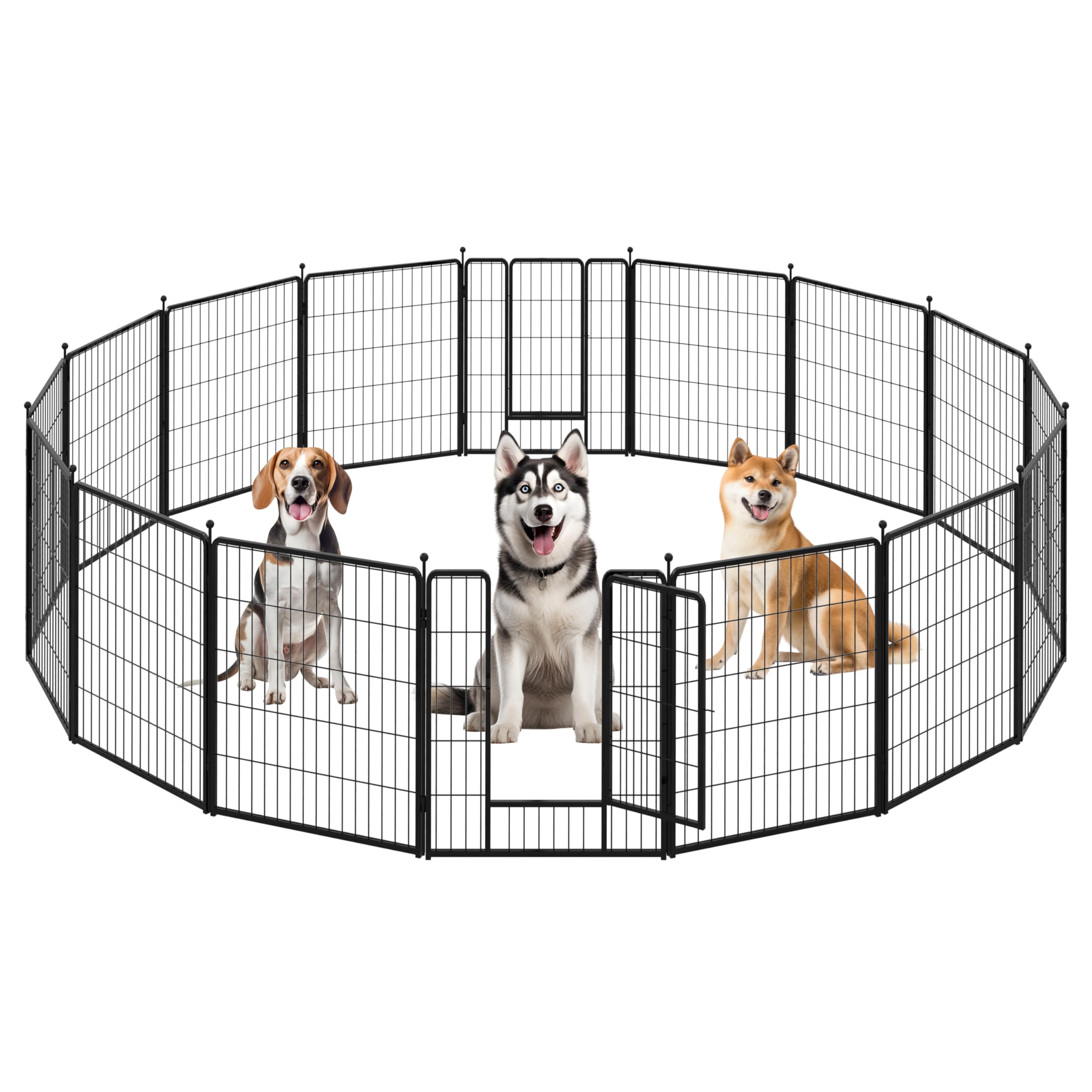 Foto 2 pulgar | Parque Infantil Para Perros Simple Deluxe, 80 Cm, 16 Paneles, Interior/exterior, Negro - Venta Internacional.
