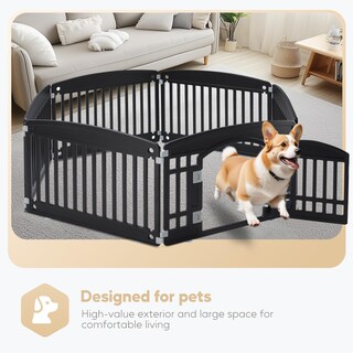 Foto 2 | Parque Infantil Para Perros Simple Deluxe, 24 Ejercicios, 6 Paneles Con Puerta, Negro - Venta Internacional.