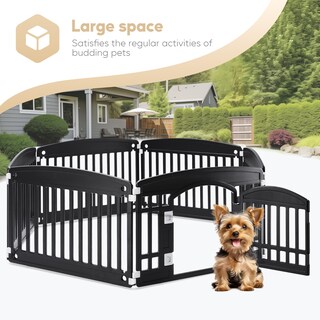 Foto 3 | Parque Infantil Para Perros Simple Deluxe, 24 Ejercicios, 6 Paneles Con Puerta, Negro - Venta Internacional.