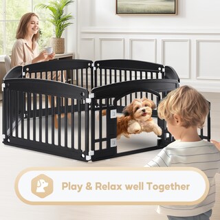 Foto 4 | Parque Infantil Para Perros Simple Deluxe, 24 Ejercicios, 6 Paneles Con Puerta, Negro - Venta Internacional.