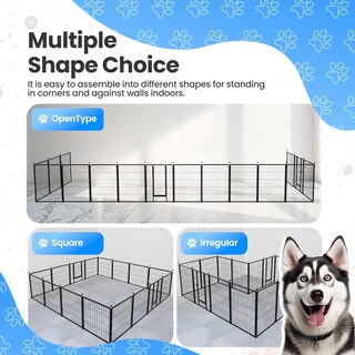 Foto 2 | Parque Infantil Para Perros Simple Deluxe De 40 Pulgadas Y 16 Paneles Para Interiores Y Exteriores - Venta Internaciona