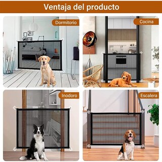 Foto 3 | Puerta Para Perros Mascotas Y Bebes Malla Interior,2 Piezas Eo Safe Imports Esi-20231 Negro