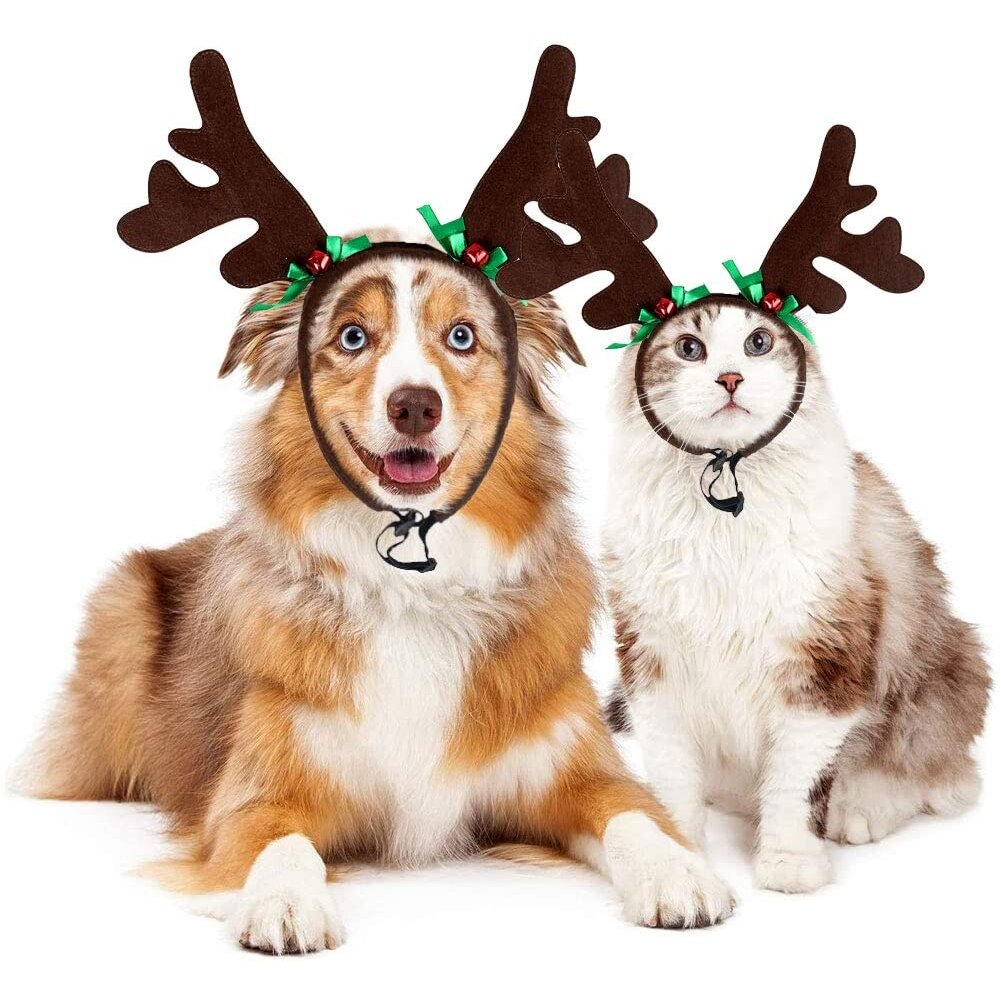 Disfraz Navideño De Perro Sanlin Beans Con Cuernos De Reno Para Mascotas - Venta Internacional.