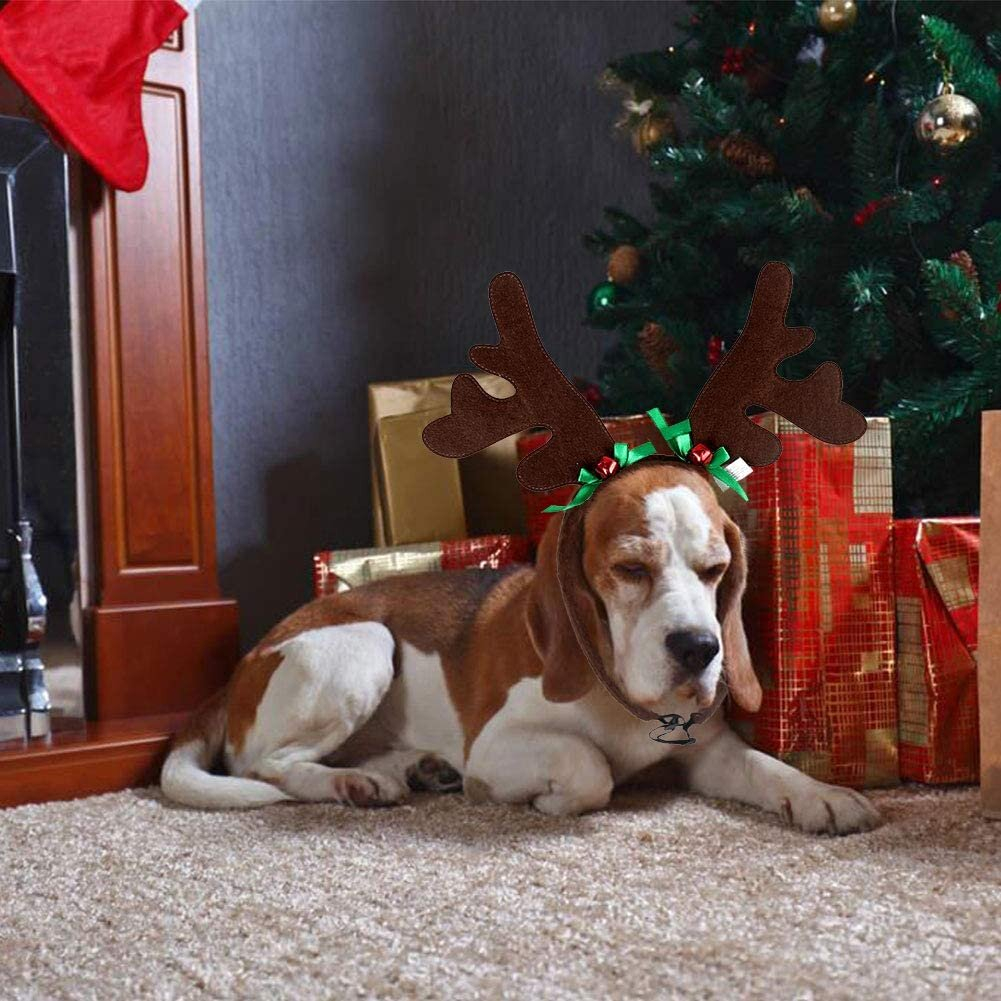 Foto 3 pulgar | Disfraz Navideño De Perro Sanlin Beans Con Cuernos De Reno Para Mascotas - Venta Internacional.