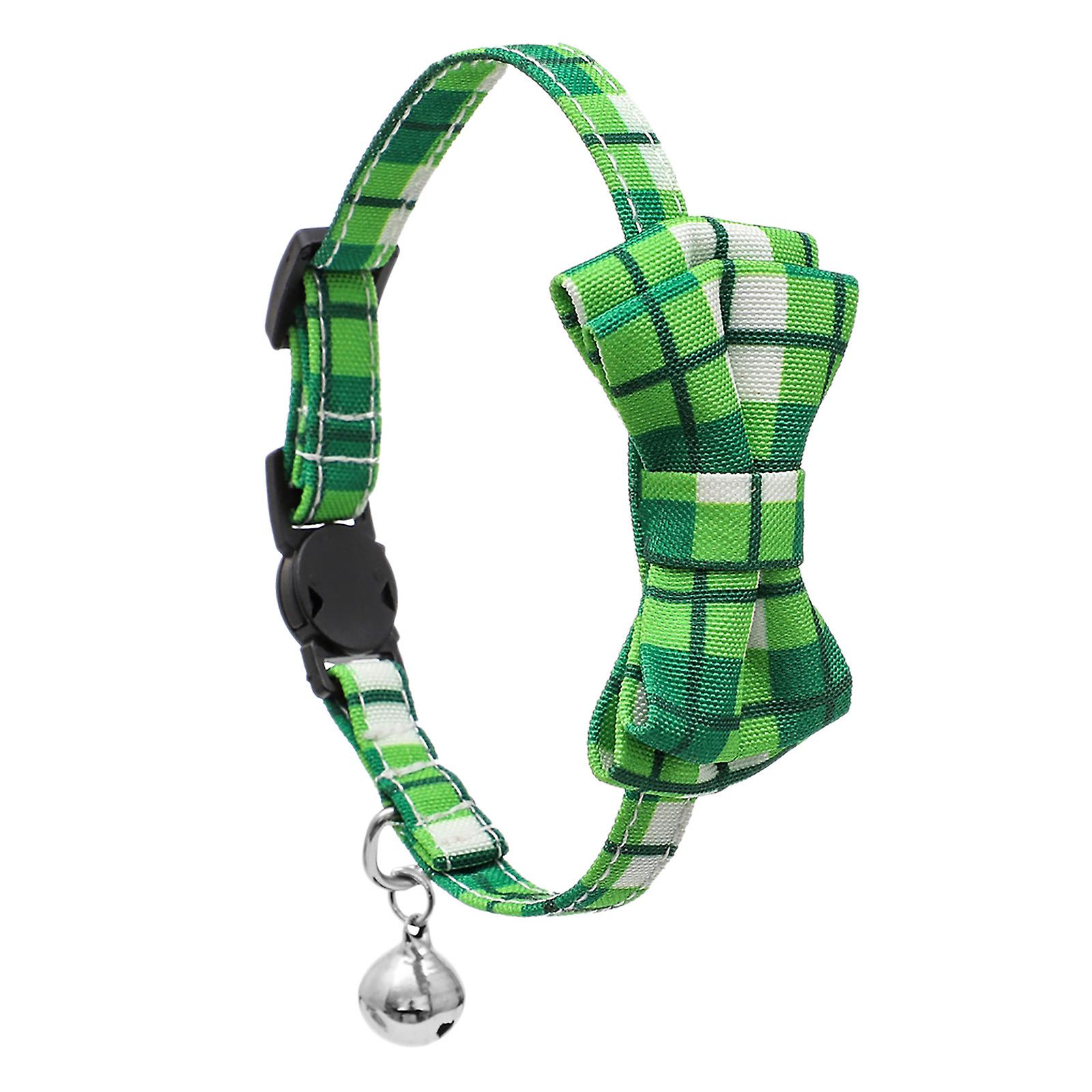 Collar Para Gatos Huoguo Con Lazo Para El Día De San Patricio Con Campana, 28 Cm - Venta Internacional.