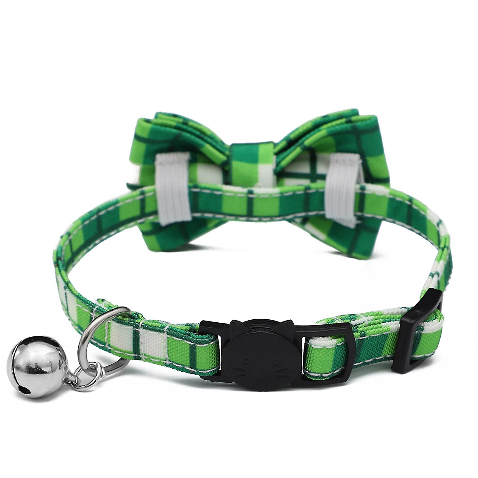 Foto 3 pulgar | Collar Para Gatos Huoguo Con Lazo Para El Día De San Patricio Con Campana, 28 Cm - Venta Internacional.