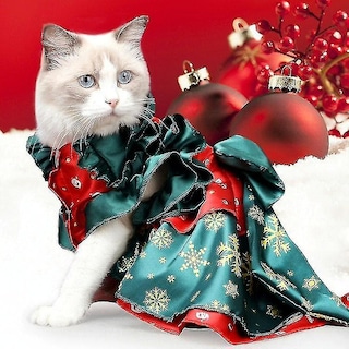 Foto 1 | Vestido Navideño Para Gatos, Jaula Para Pájaros, Baños Para Pájaros, Talla M - Venta Internacional.