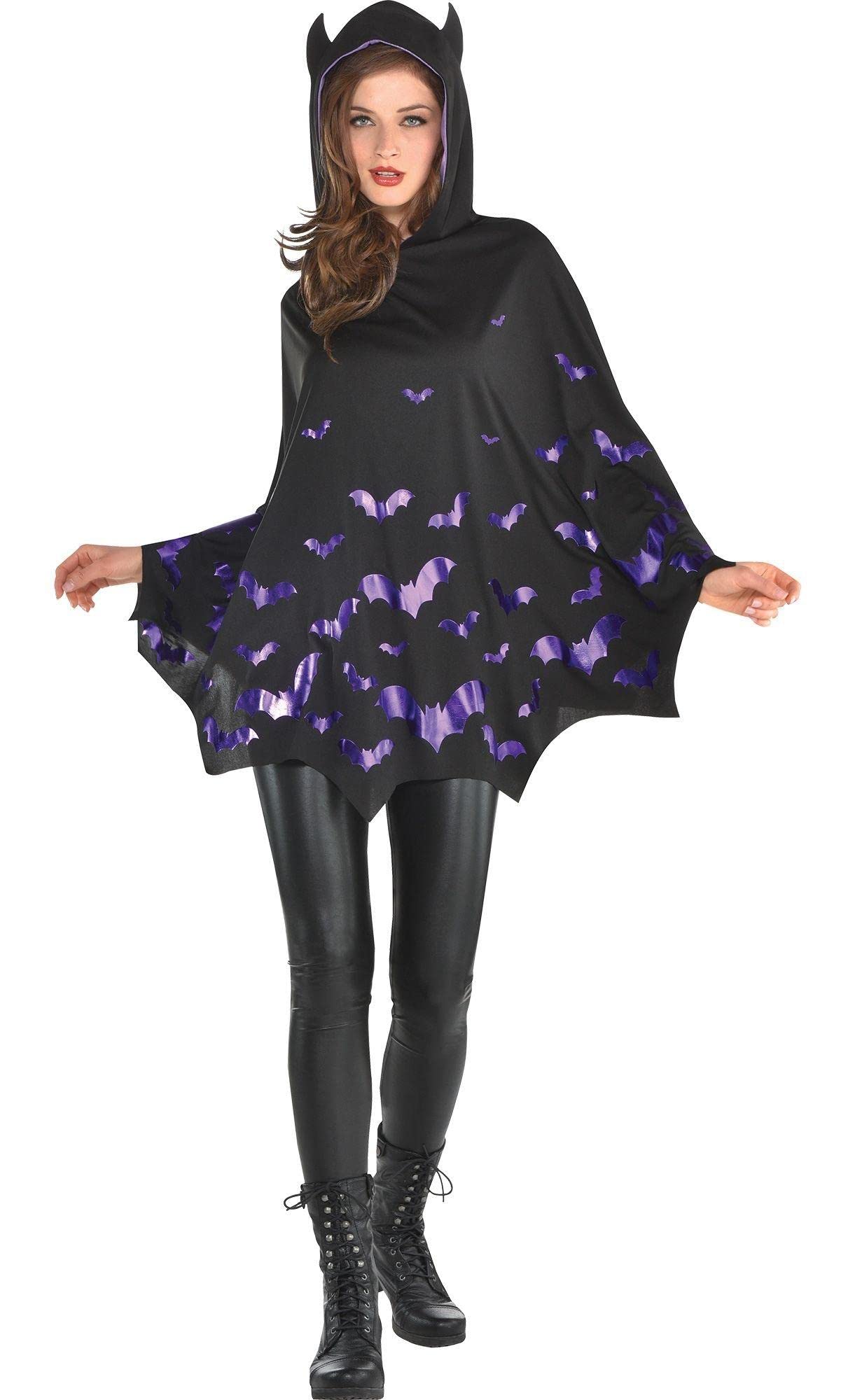 Disfraz Amscan Bat Poncho Halloween Para Mujer, Talla Única - Venta Internacional.
