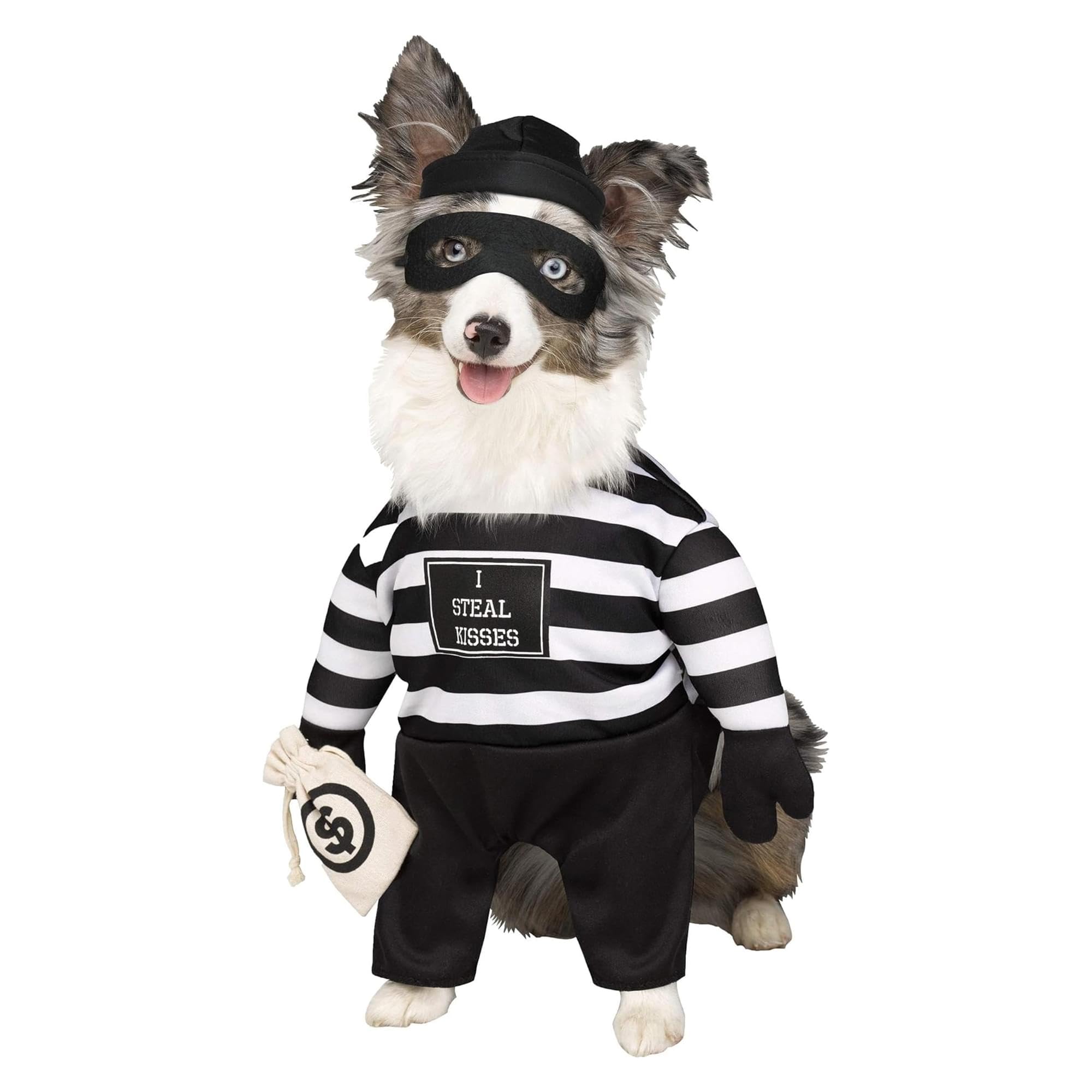 Foto 2 pulgar | Disfraz Para Mascotas Fun World Robber Pupp  Tamaño Grande  Con Gorra Y Máscara Para Ojos - Venta Internacional.