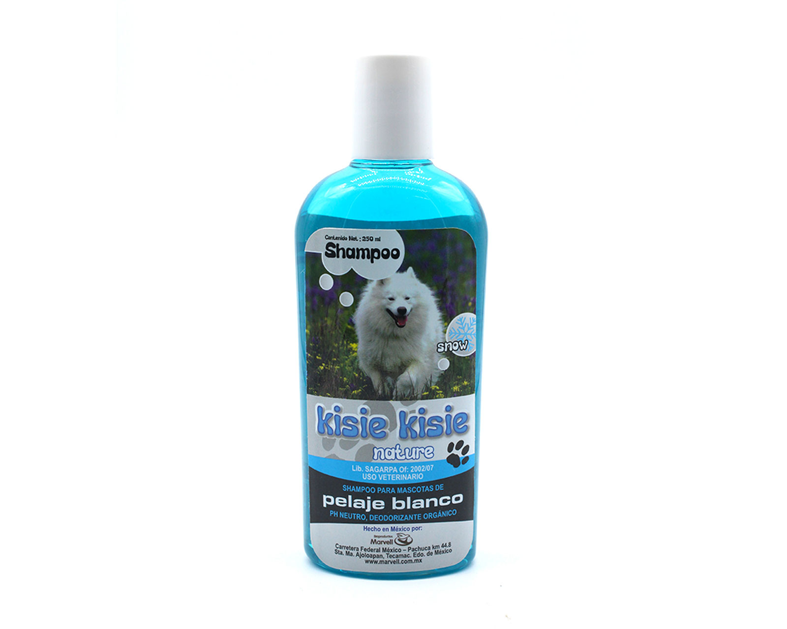 Foto 2 pulgar | Shampoo Nature Kisie Kisie Bajiopets para Perros de Pelaje Blanco 250 ml