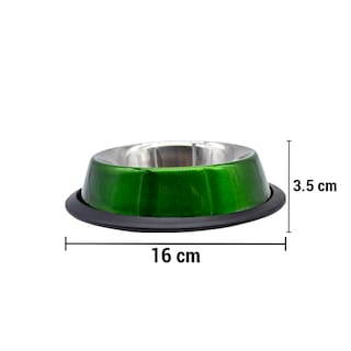 Foto 2 | Plato Para Perro Tazón Chico Verde Aluminio Antiderrapante
