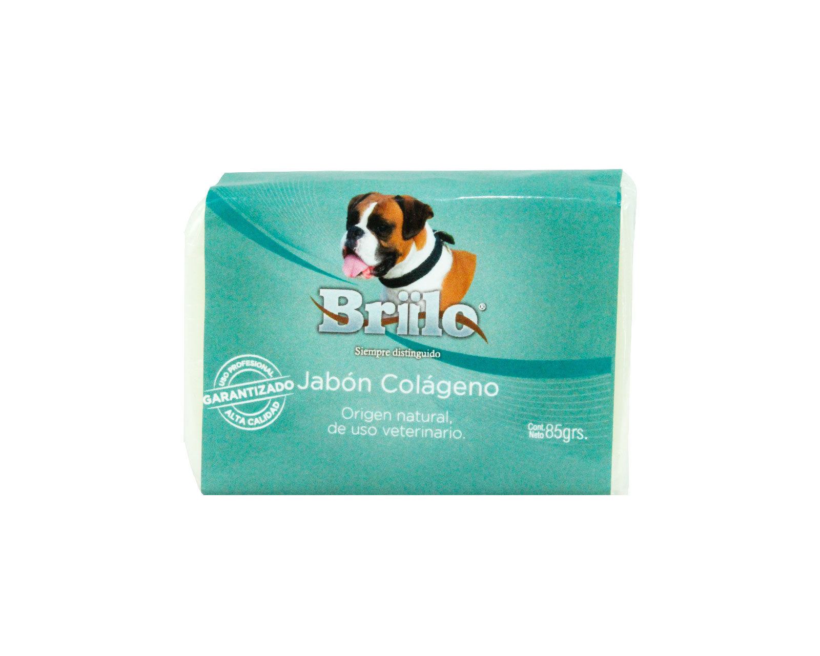 Barra de Jabón de Colágeno para Perro Briilo de 85 G color Blanco