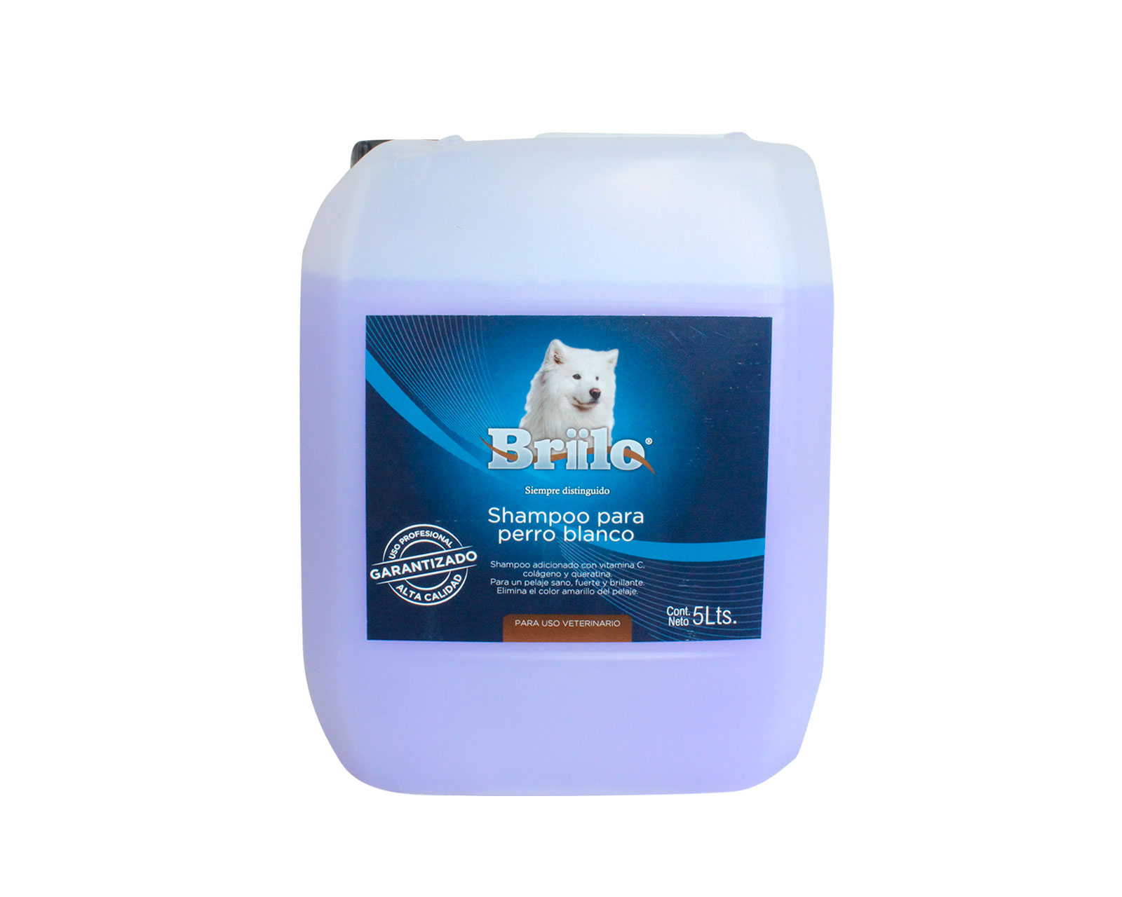 Shampoo Briilo para Perro color Blanco 5 Litros color Morado