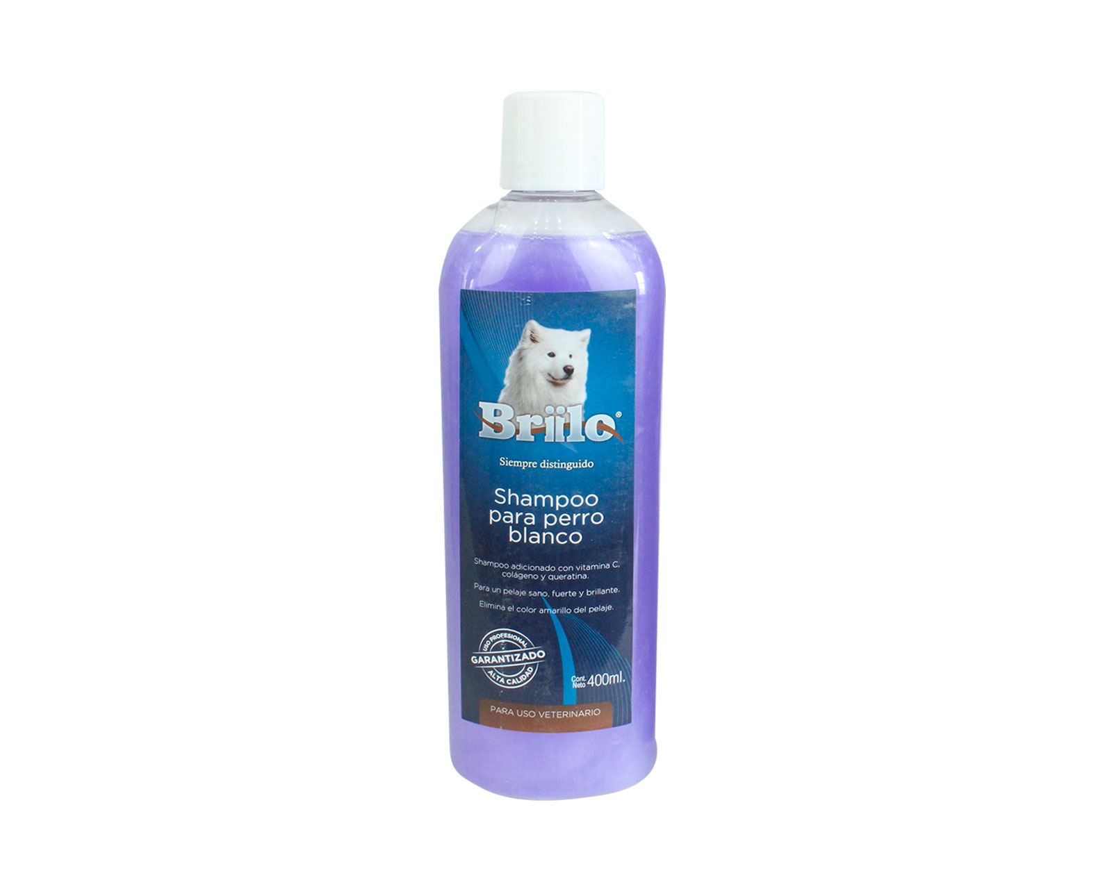 Foto 2 pulgar | Shampoo Briilo para Perro color Blanco 400 ml color Morado