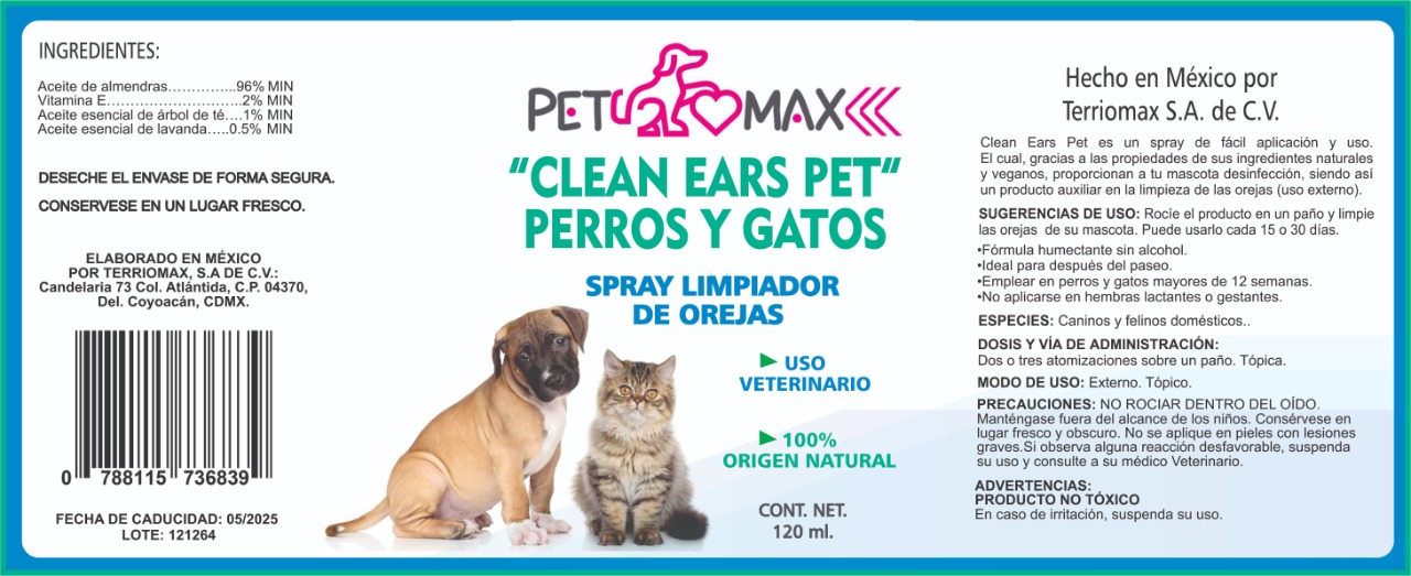 Foto 4 pulgar | Spray Limpiador De Orejas Para Perros Y Gatos