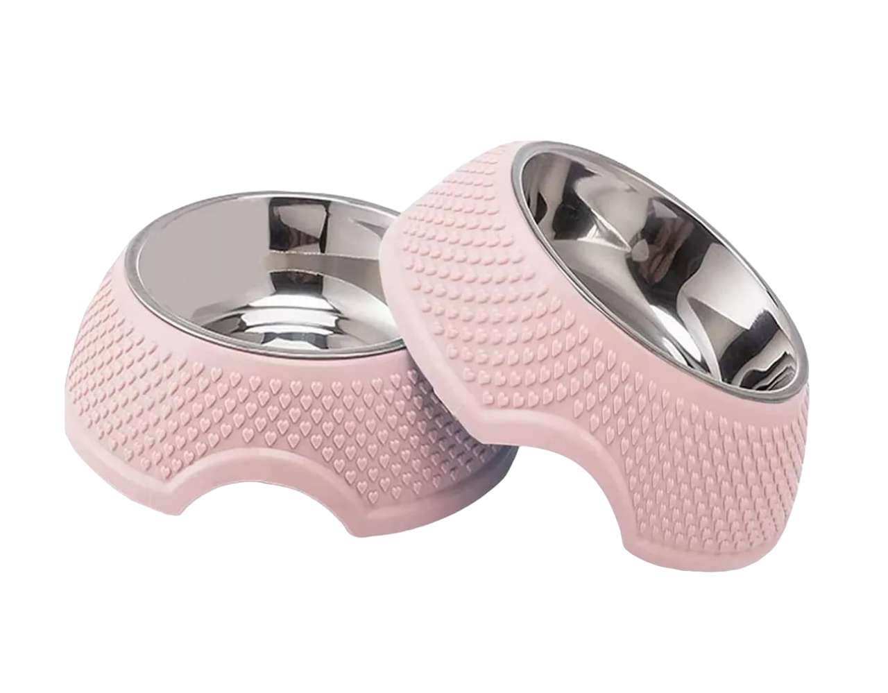 Foto 2 pulgar | Plato para Mascotas Belug Antiderrapante color Rosa 2 Piezas