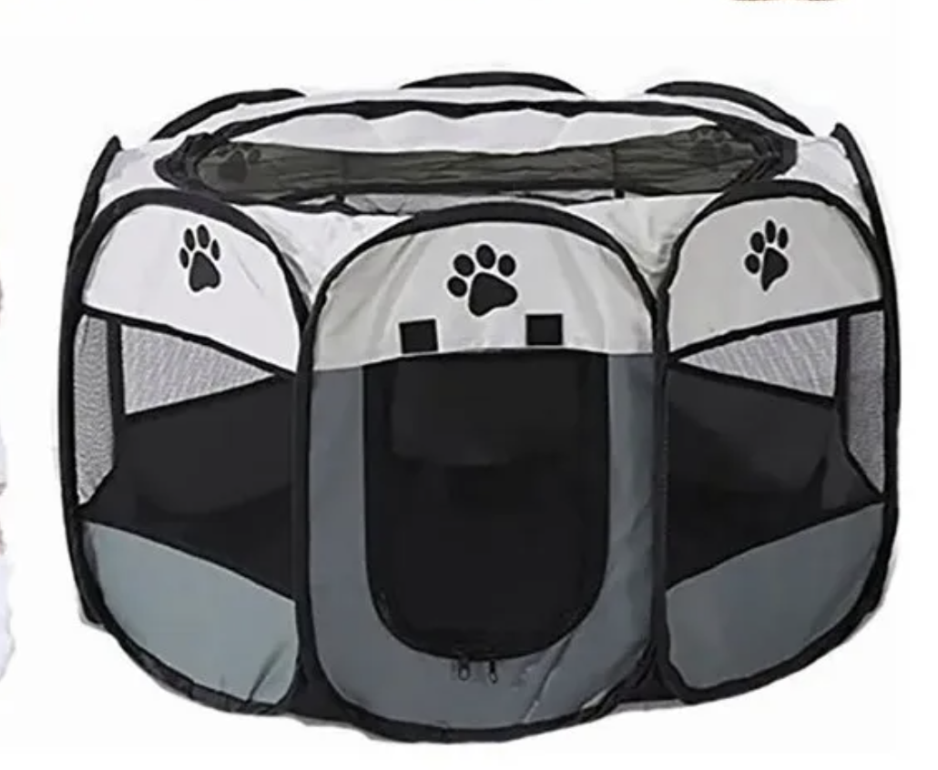 Casa Para Perros Con Valla Plegable Oxford