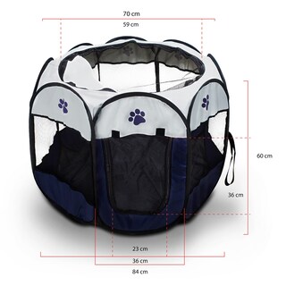 Foto 2 | Casa Para Perros Con Valla Plegable Oxford