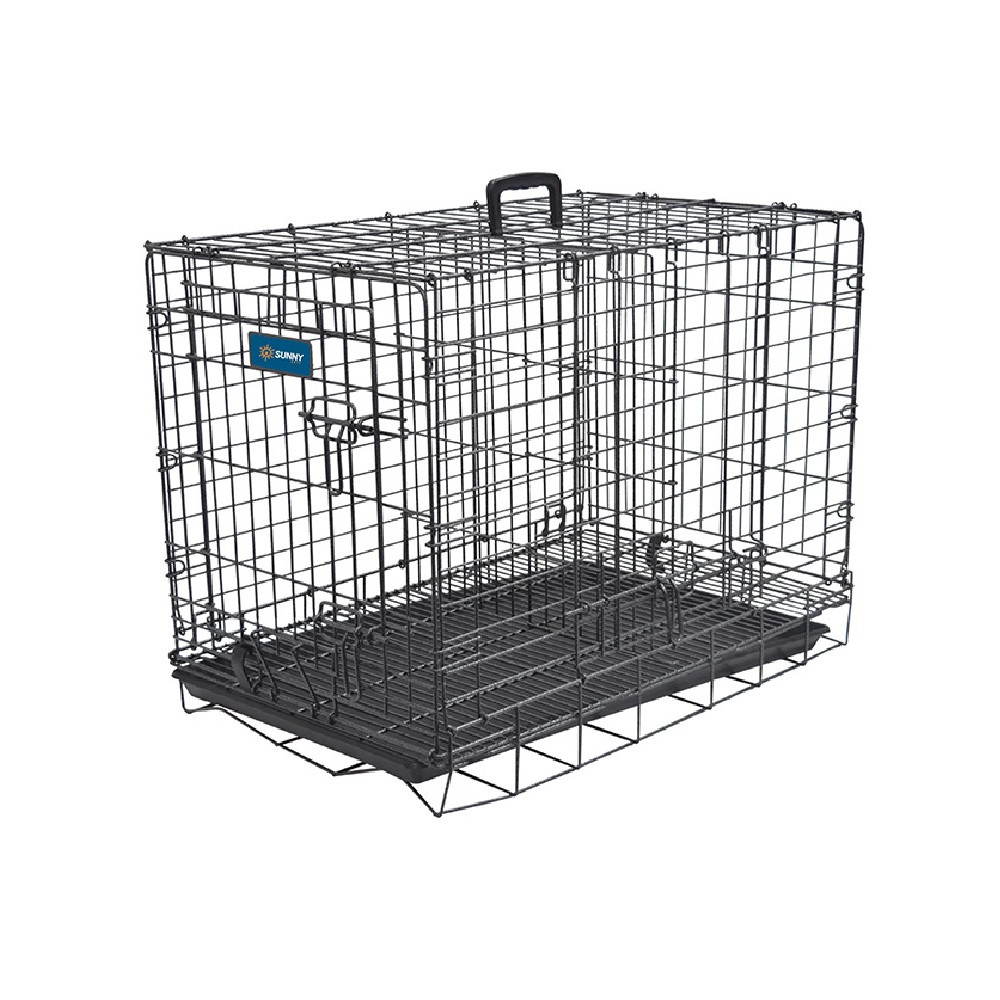 Foto 2 pulgar | Jaula Metálica Plegable Perro 107x70x75cm 2 Puertas Sunny Pets