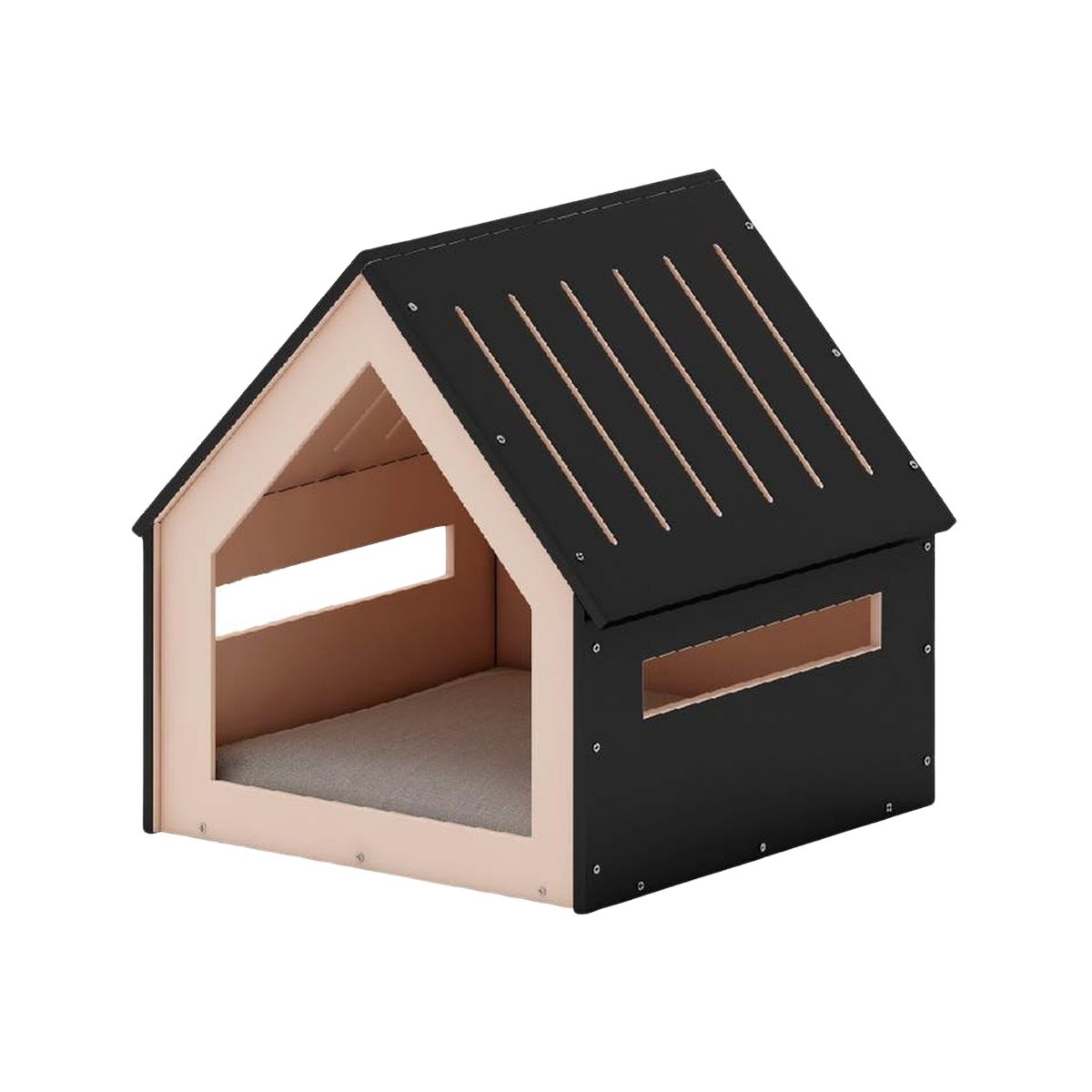 Casa para Mascotas Poli Pets PP-CPMBK-48CM Chica color Negro