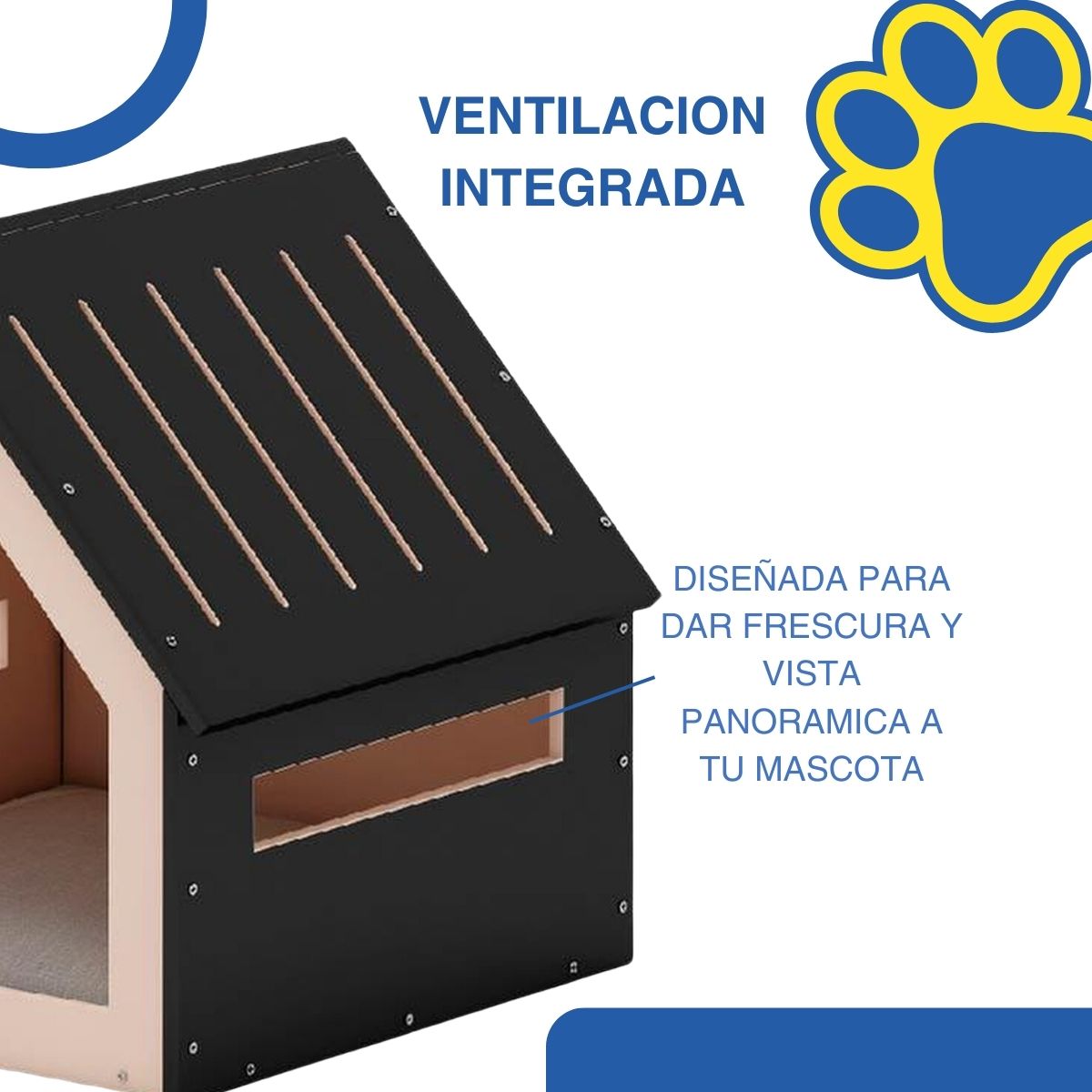 Foto 3 pulgar | Casa para Mascotas Poli Pets PP-CPMBK-48CM Chica color Negro