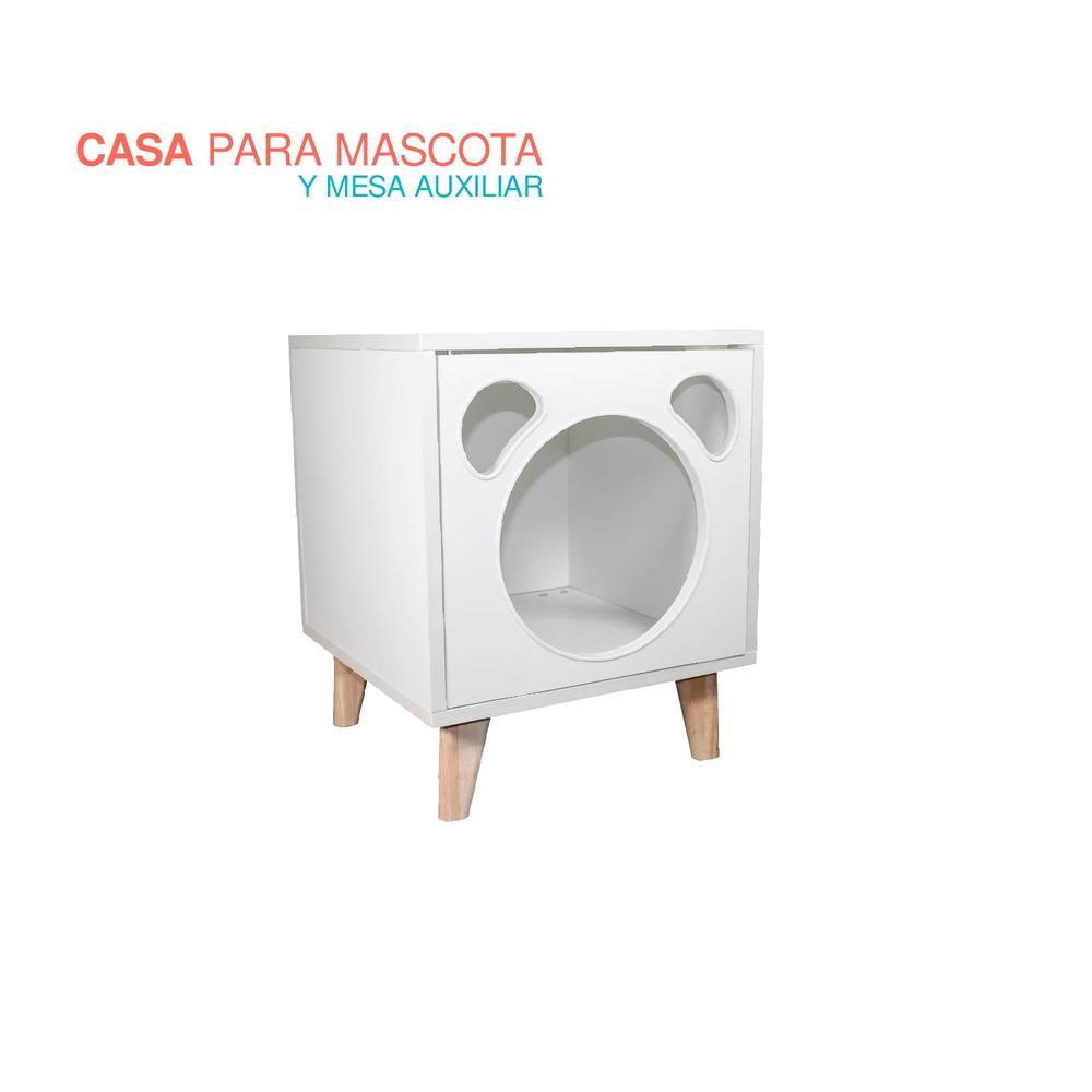 Foto 2 pulgar | Casa para Mascotas Interior Tipo Buro PIDOTODO PT-CPM01WH color Blanco