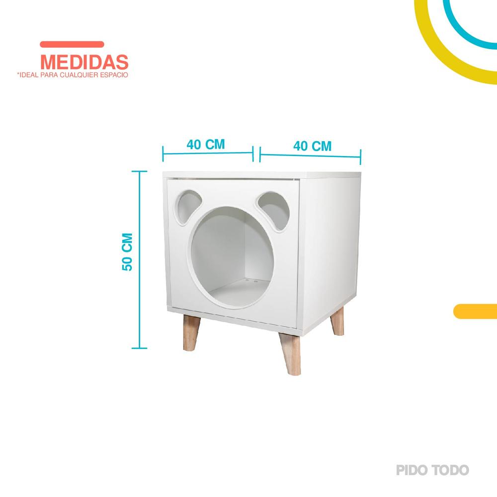 Foto 3 pulgar | Casa para Mascotas Interior Tipo Buro PIDOTODO PT-CPM01WH color Blanco