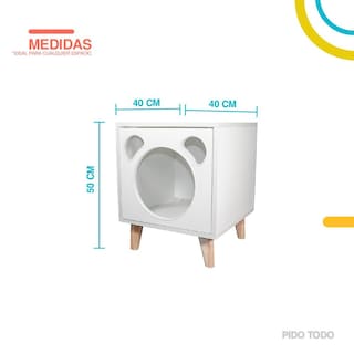 Foto 2 | Casa para Mascotas Interior Tipo Buro PIDOTODO PT-CPM01WH color Blanco