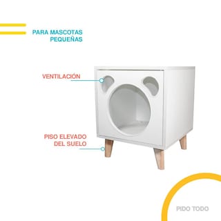 Foto 4 | Casa para Mascotas Interior Tipo Buro PIDOTODO PT-CPM01WH color Blanco