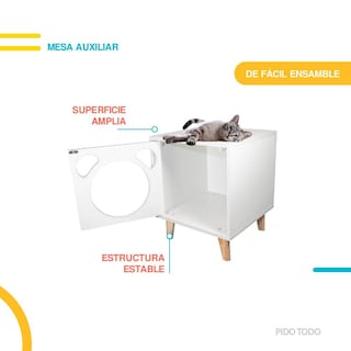Foto 5 | Casa para Mascotas Interior Tipo Buro PIDOTODO PT-CPM01WH color Blanco