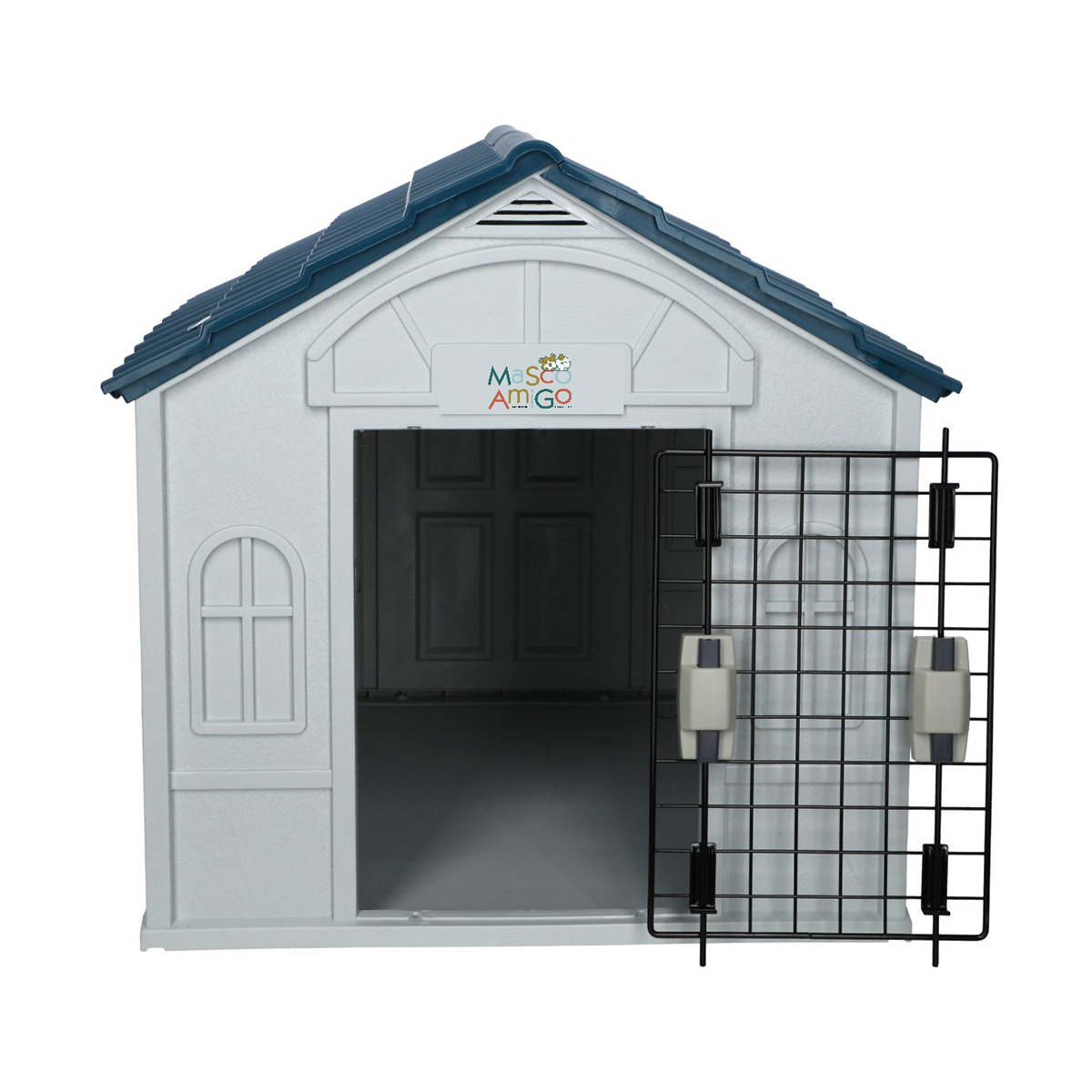 Foto 2 | Casa para Perro Mediano/Chico Mascoamigo color Azul con Puerta Metálica  75.7x65x63 cm