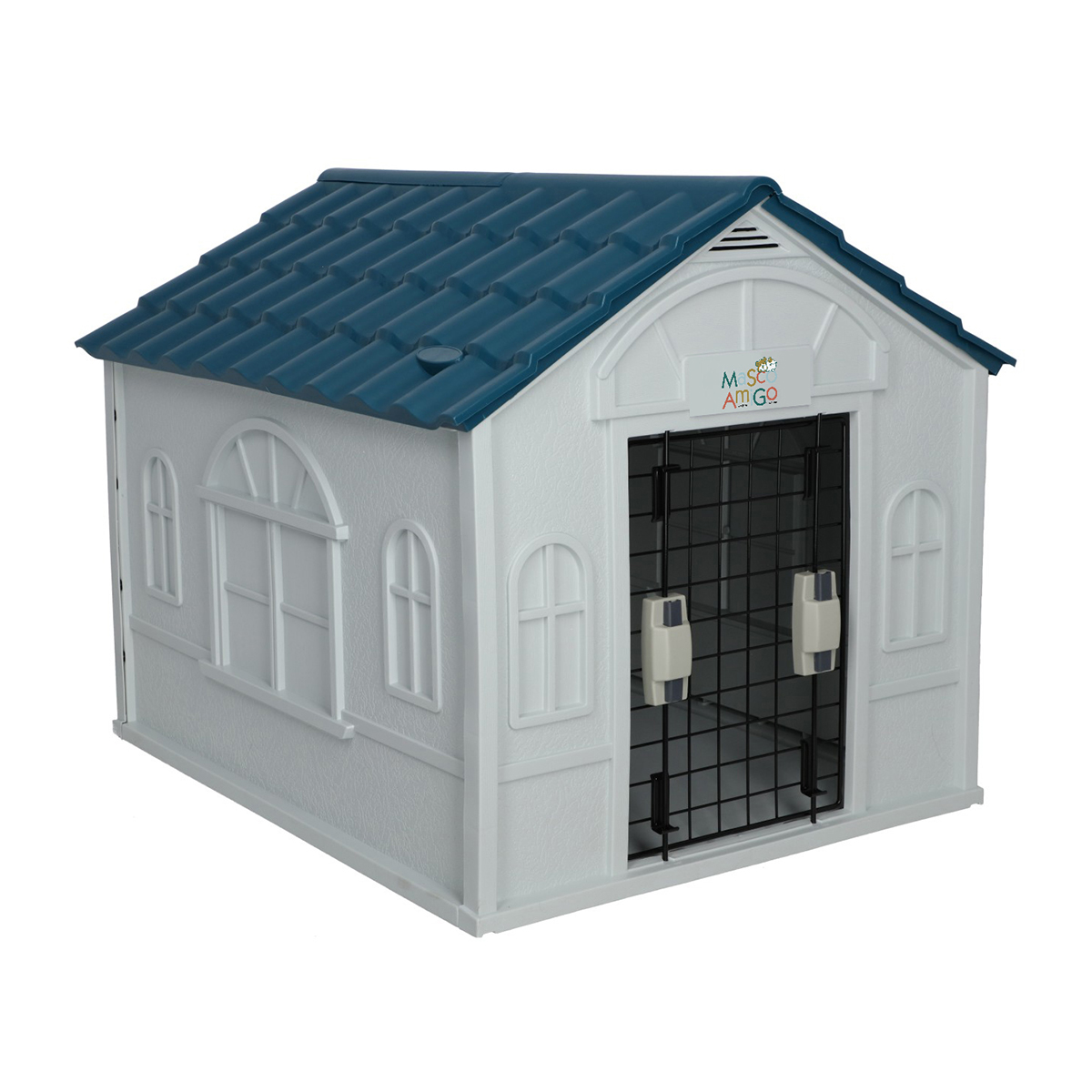 Foto 8 | Casa para Perro Mediano/Chico Mascoamigo color Azul con Puerta Metálica  75.7x65x63 cm